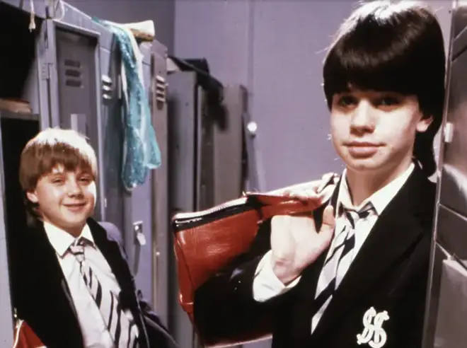 John Alford (left) as Robbie in Grange Hill.