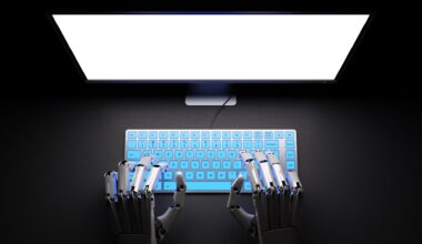 Robotic fingers type on keyboard