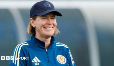 Scotland Head Coach Melissa Andreatta during a Scotland Women's National Team training session at the Oriam