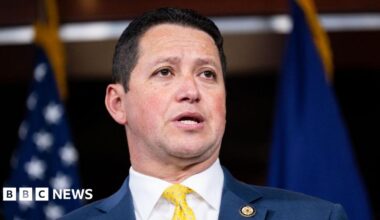 Gonzales, seen speaking at an event in Congress