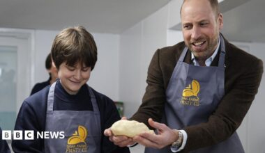 The Prince of Wales, known as the Duke of Cornwall while in Cornwall, meeting well-wishers during his visit to the Gear Farm Pasty Company,