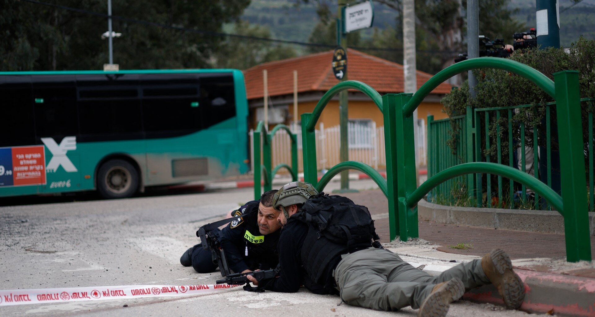 Moment missile strikes shortly after Israeli president’s visit | Hezbollah