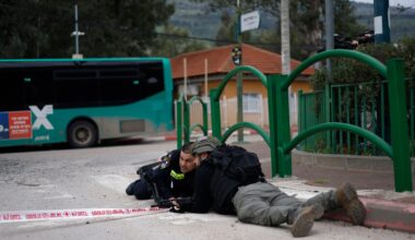 Moment missile strikes shortly after Israeli president’s visit | Hezbollah