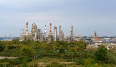 A Gazprom compression station, the starting point of the Nord Stream 2 gas pipeline, in Ust-Luga, Russia, Jan. 28, 2021. (Andrey Rudakov/Bloomberg via Getty Images)