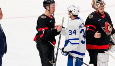 Brady Tkachuk Ottawa Senators Auston Matthews Toronto Maple Leafs