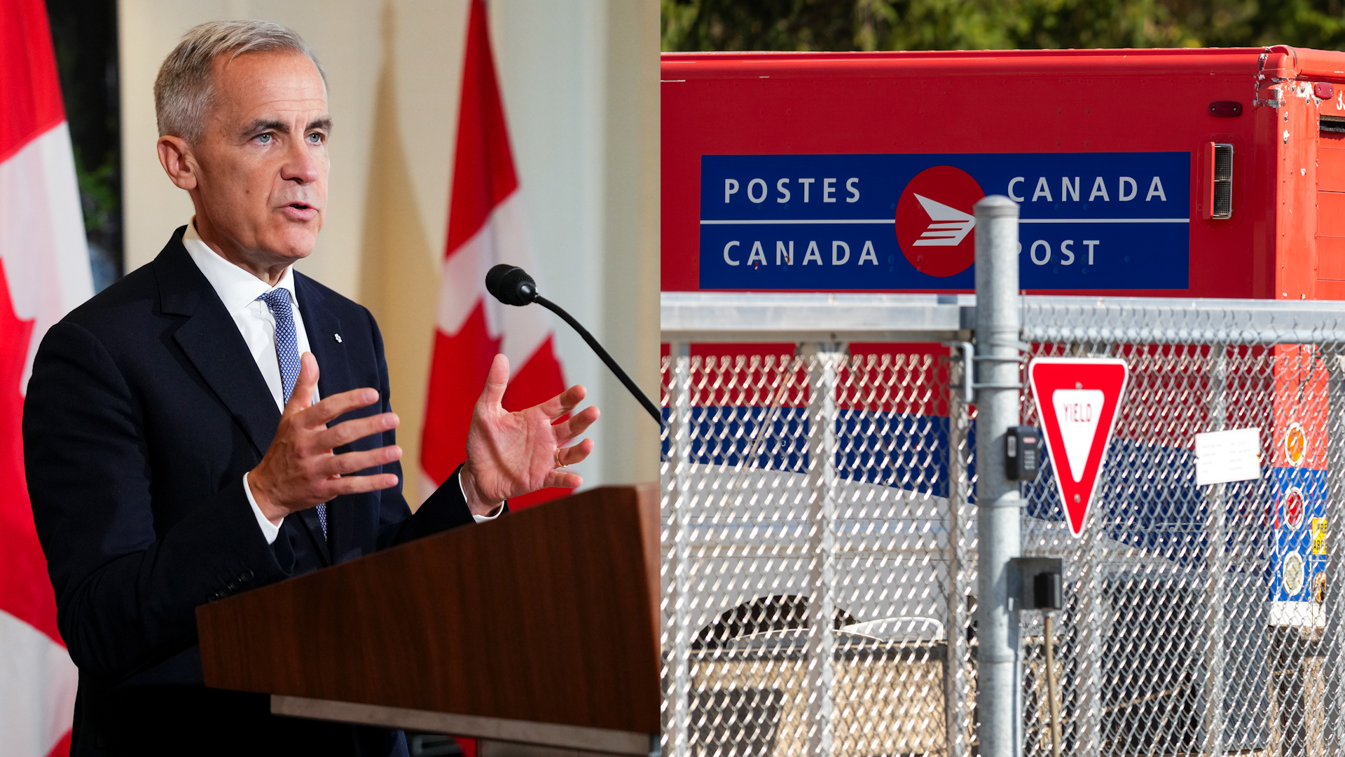 Click to play video: 'Canada Post operations not ‘viable,’ Carney says amid strike action'