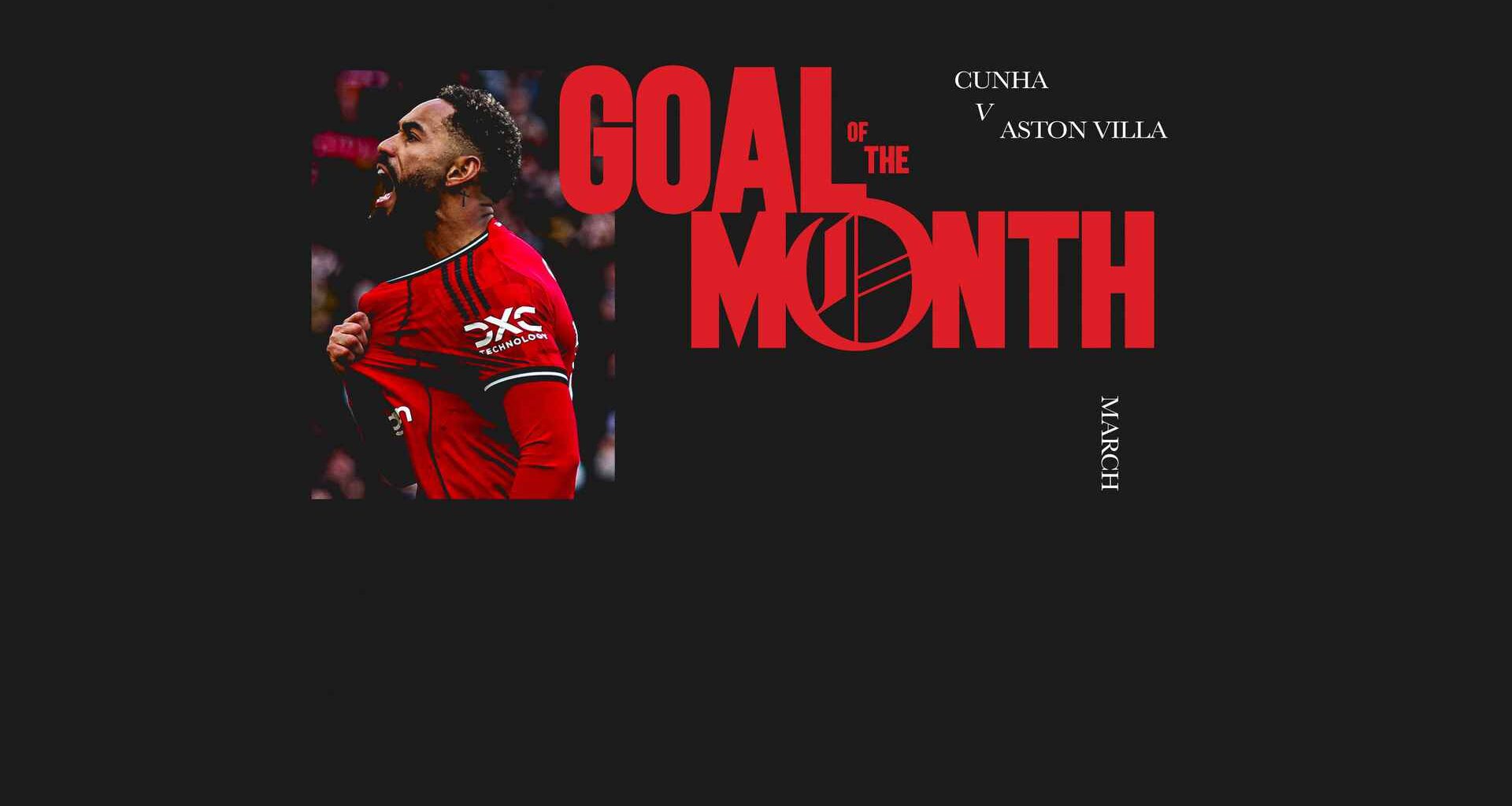 Matheus Cunha wins Man Utd Goal of the Month for March 2026