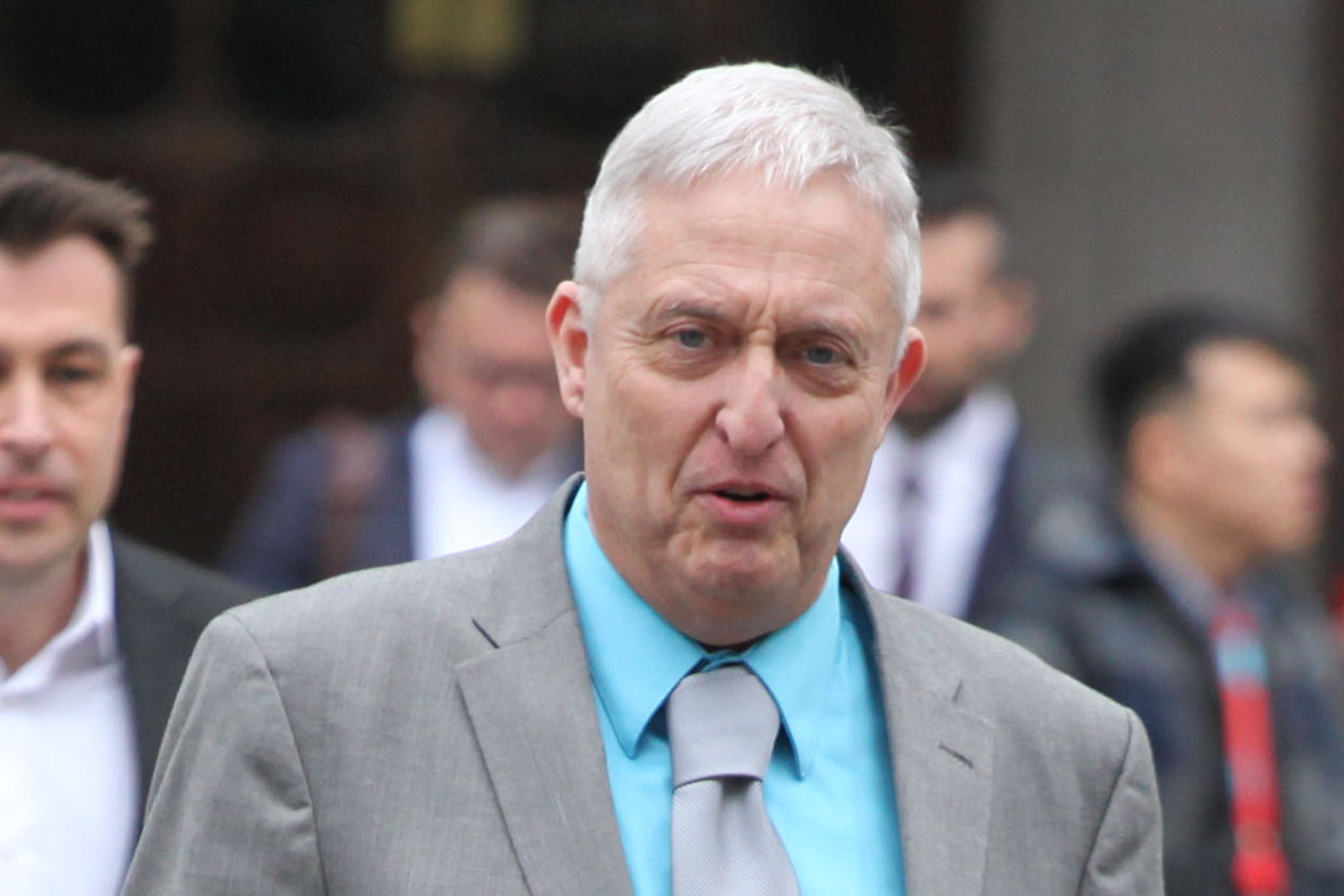 Darren Hill outside Central London County Court after hearing in dispute over Fabric Land shares