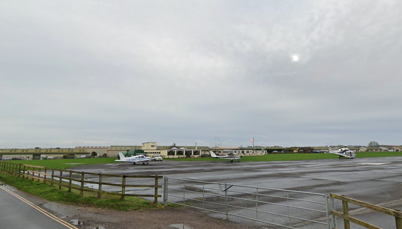 The site is located in the Blackdown Hills and advertises activities including skydiving, wing walking and helicopter training