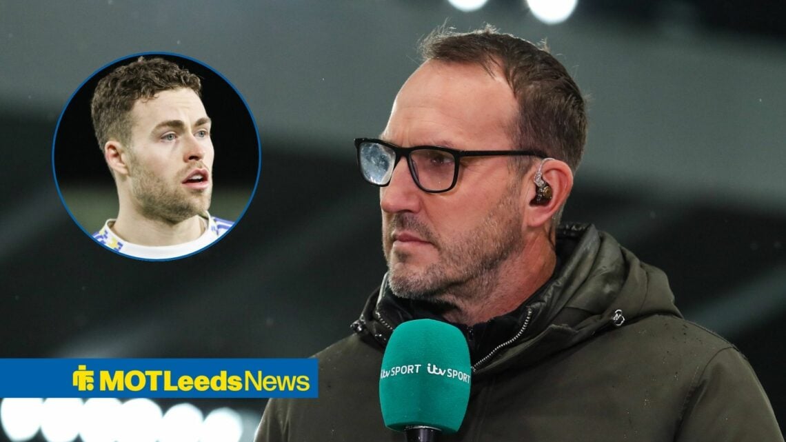 Mark Schwarzer working as a pundit, with Gabriel Gudmundsson in a circular frame inset