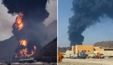 Fire erupts at Port of Fujairah in United Arab Emirates after drone strike