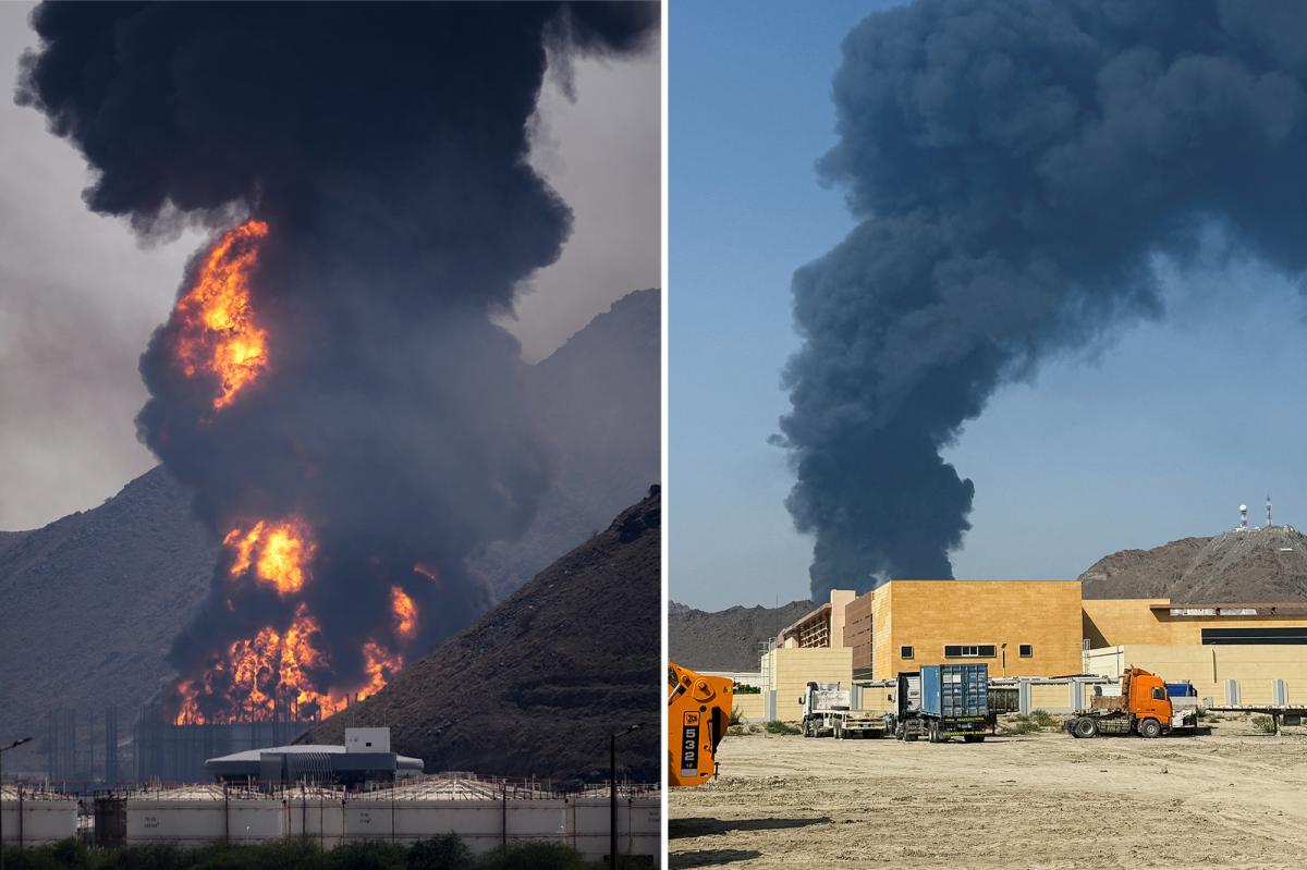 Fire erupts at Port of Fujairah in United Arab Emirates after drone strike
