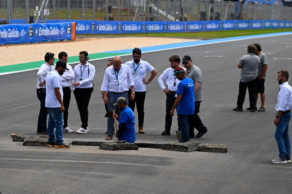 Brazil MotoGP weekend disrupted by track sinkhole