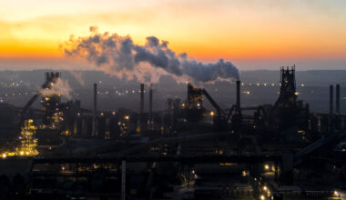 An aerial view of British Steel’s Scunthorpe mill on April 12, 2025, in Scunthorpe, England. Activities such as steelmaking have disrupted the Earth’s energy balance. Credit: Ryan Jenkinson/Getty Images