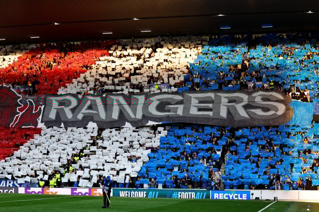 Rangers fans at Ibrox.