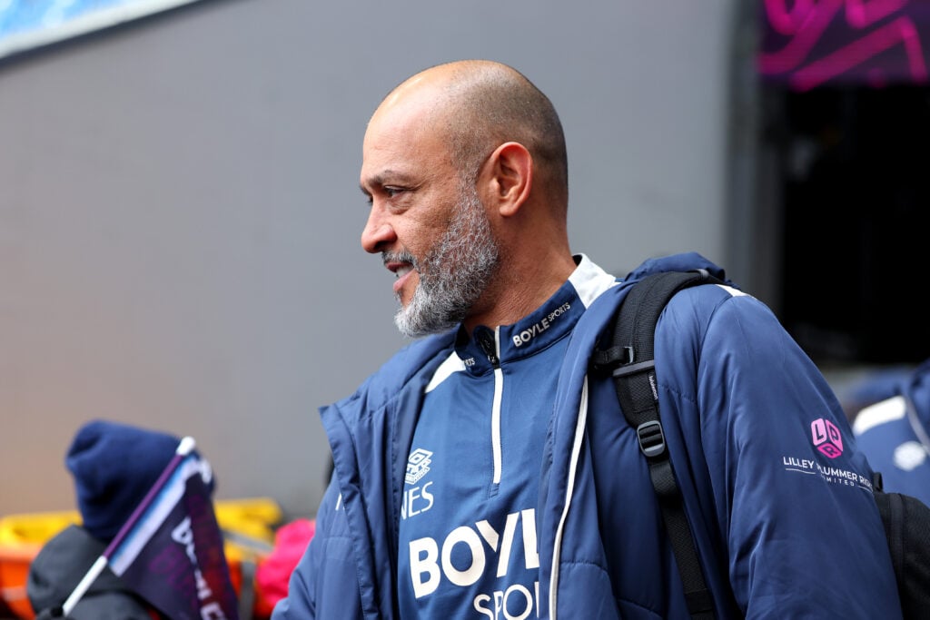 Nuno Espirito Santo arrives at Turf Moor before West Ham United play Burnley in the Premier League.
