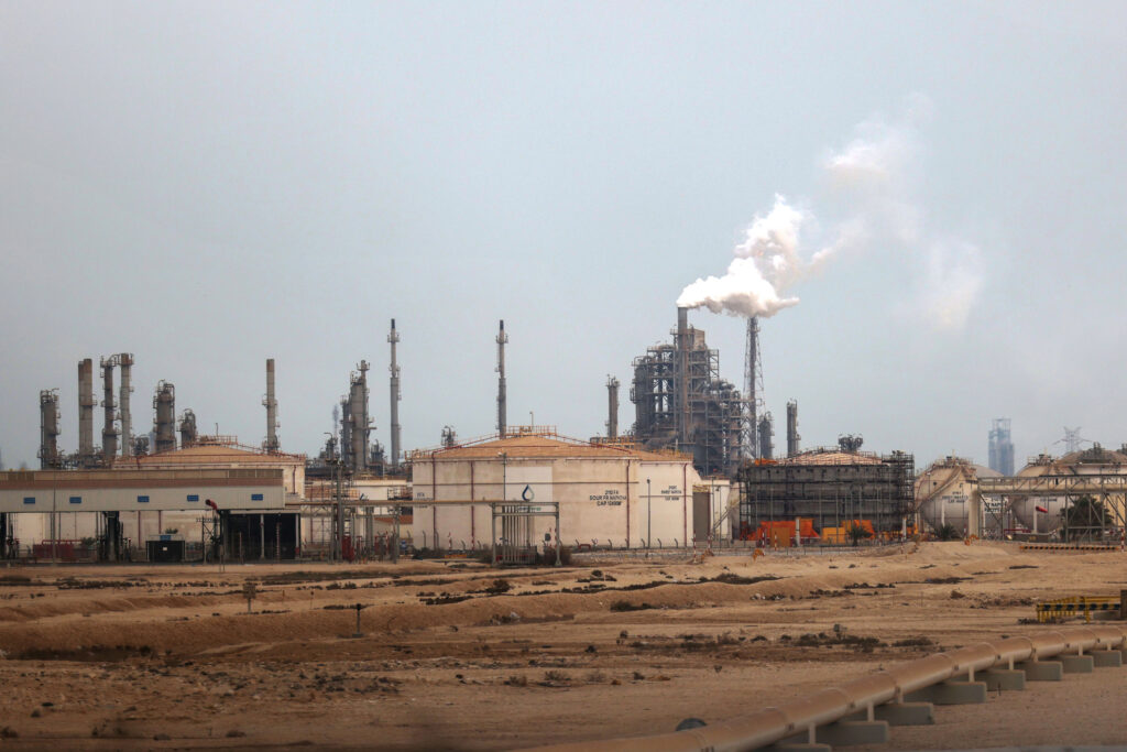 A view of Qatar Energy’s operating facilities in Mesaieed Industrial City on Wednesday. Qatar Energy announced a complete shutdown of liquefied natural gas production this week, following Iranian attacks. Credit: Getty Images