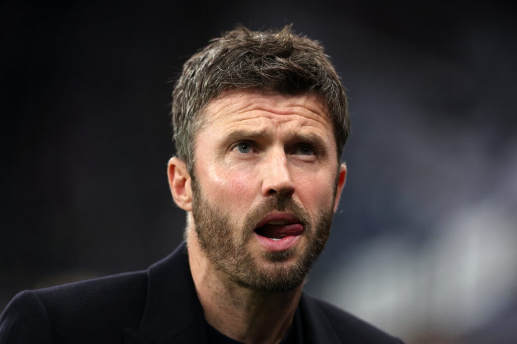 Michael Carrick looks on prior to the Premier League match between Newcastle United and Manchester United at St James’ Park in 2026 in Newcastle upon Tyne, England.