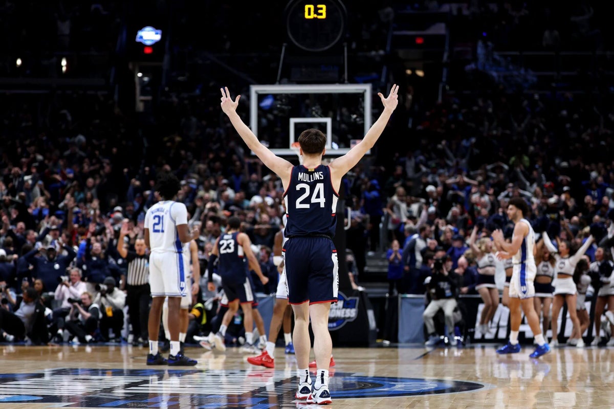 UConn stuns Duke with Braylon Mullins’ deep 3 to cap wild comeback, return to Final Four