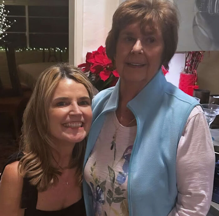 Savannah Guthrie smiling with an older woman during emotional return amid mom's kidnapping case suspicion.