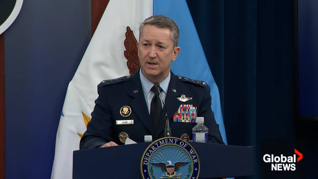 Click to play video: 'U.S. General Caine says ‘major combat operation’ will take time to achieve goals in Iran'