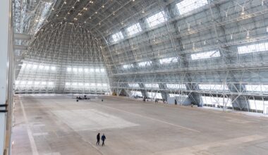 Google unveils historic restoration of Hangar One in Mountain View