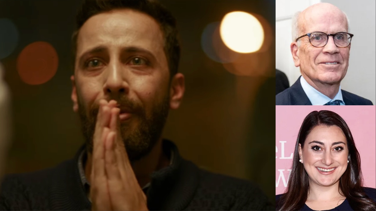 A still from 'The Voice of Hind Rajab,' Sen. Peter Welch (top right) and Rep. Sara Jacobs (bottom right).