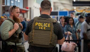 An ICE agent at Atlanta's  Hartsfield-Jackson International Airport (Nathan Posner/Anadolu via Getty Images)