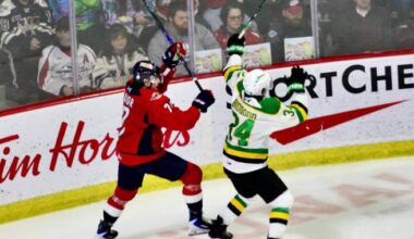 Windsor hands London lopsided loss; Knights are 1 point behind Soo in final week of regular season - London