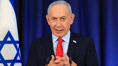 Israeli Prime Minister Benjamin Netanyahu speaks during a press conference in Jerusalem on March 19 (AFP)