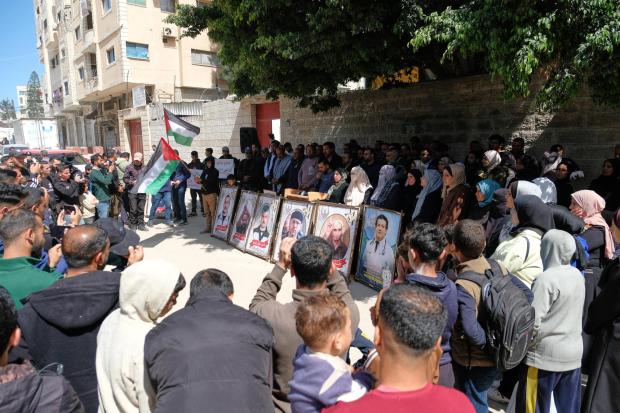 Relatives of Palestinian prisoners held in Israeli jails demonstrated against the decision by Israel's parliament.