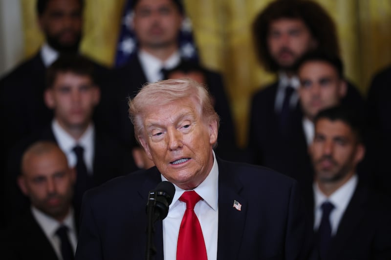 Nobody can predict how or when the war will end, not least because nobody, including Donald Trump, can say for certain why it began. Photograph: Win Mcnamee/Getty Images