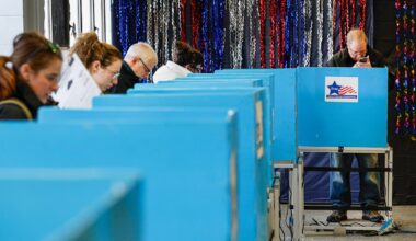 People cast their votes in Chicago on March 17 for a primary election.
