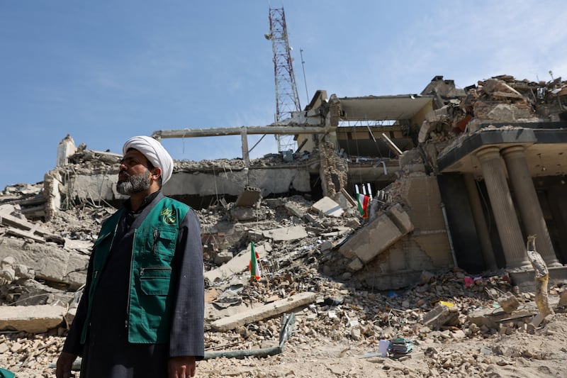 A man looks on next to the damage following a strike on a police station, amid the U.S.-Israeli conflict with Iran, in Tehran, Iran, March 4, 2026. Majid Asgaripour/WANA (West Asia News Agency) via REUTERS ATTENTION EDITORS - THIS PICTURE WAS PROVIDED BY A THIRD PARTY