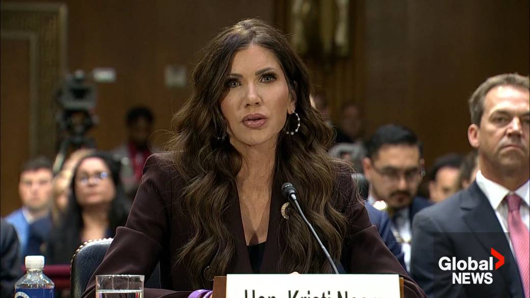 Click to play video: 'Krist Noem blames ‘violent’ protesters for Minneapolis chaos'