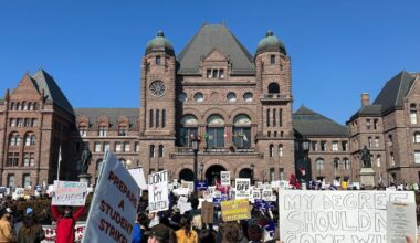 Two charged after protest incident at Queen’s Park