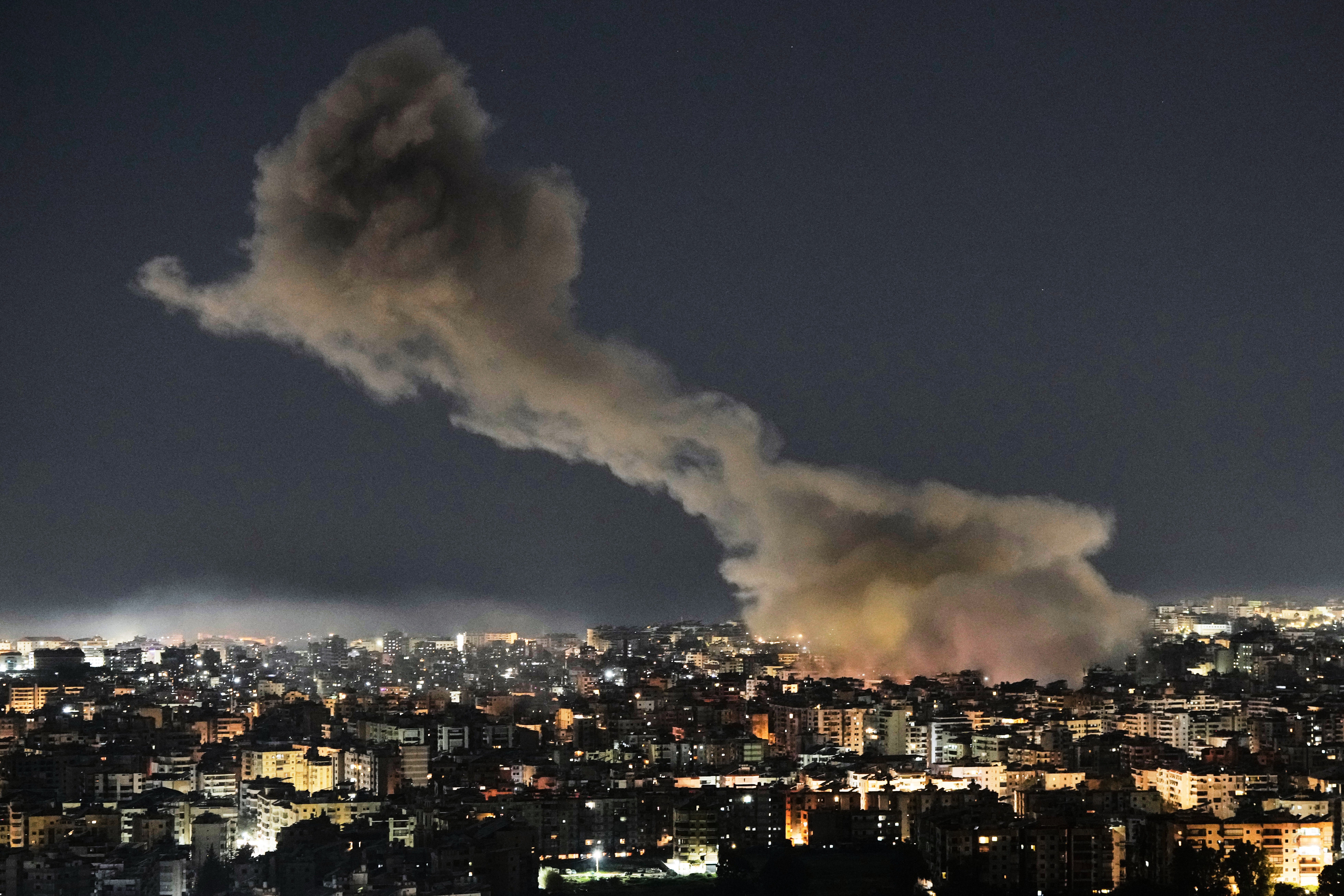 Smoke rises over Lebanon after Israeli strikes
