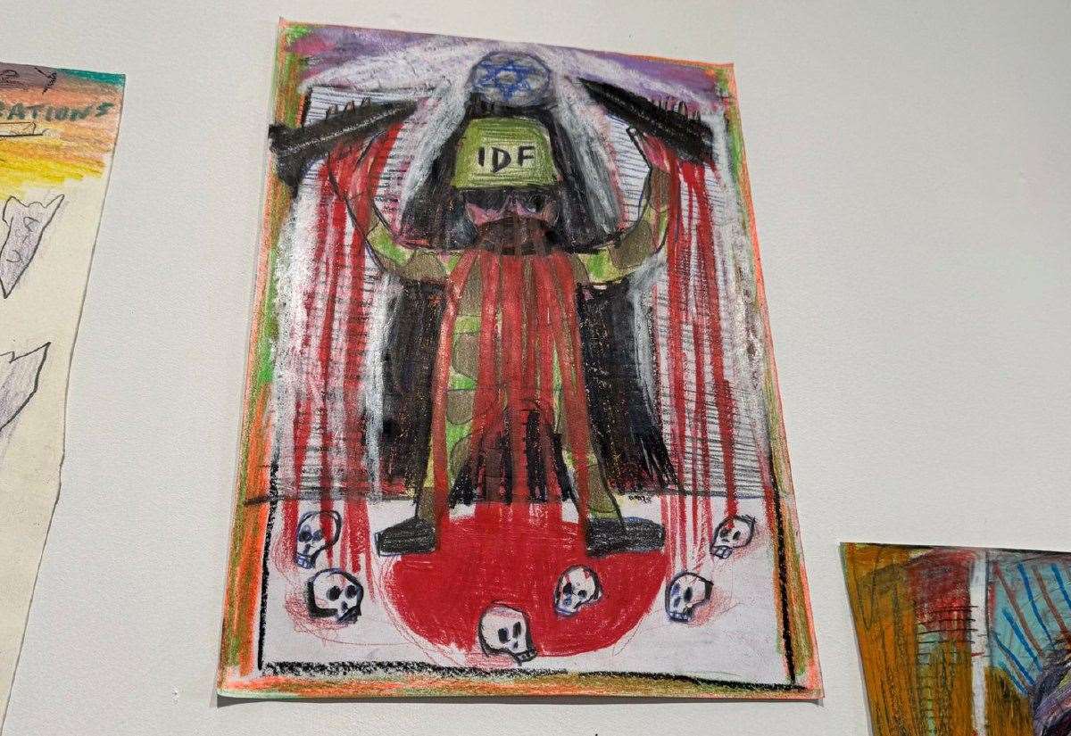 Matthew Collings ‘Drawings Against Genocide’ exhibition at Joseph Wales Studios, Margate, slammed as antisemitic