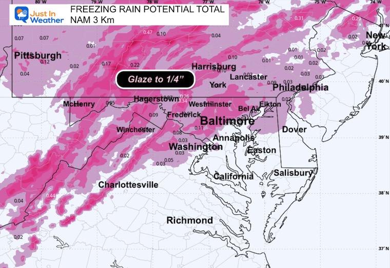 March 2 weather freezing rain ice forecast Tuesday