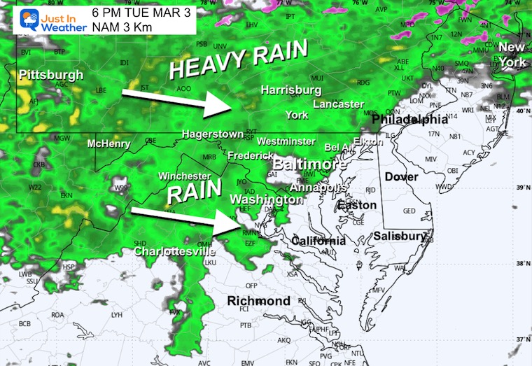 March 2 weather freezing rain radar Tuesday 6 PM