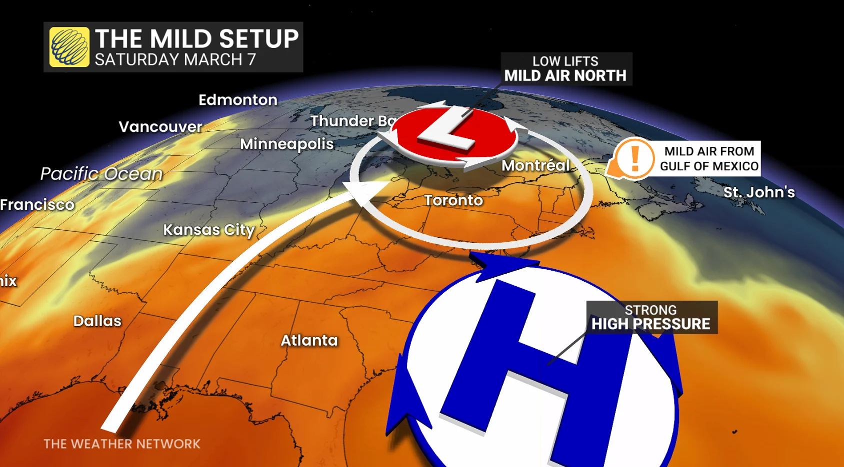 Mild setup in Ontario March 7