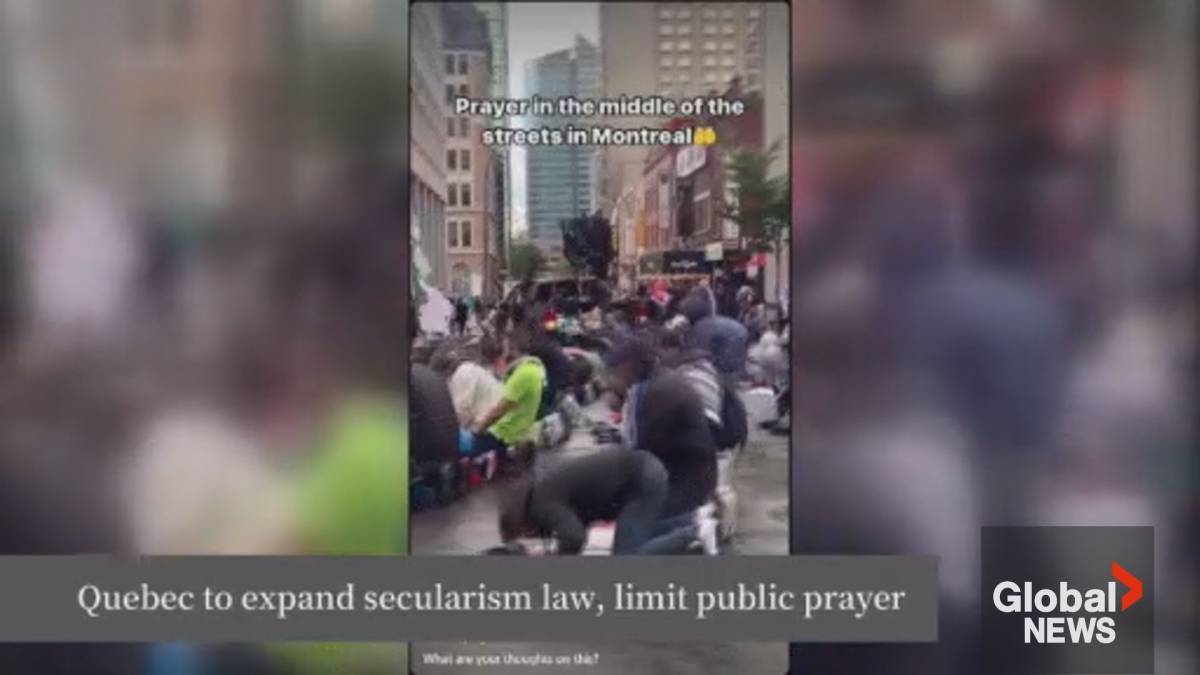 Click to play video: 'Quebec to expand secularism law, limit public prayer'