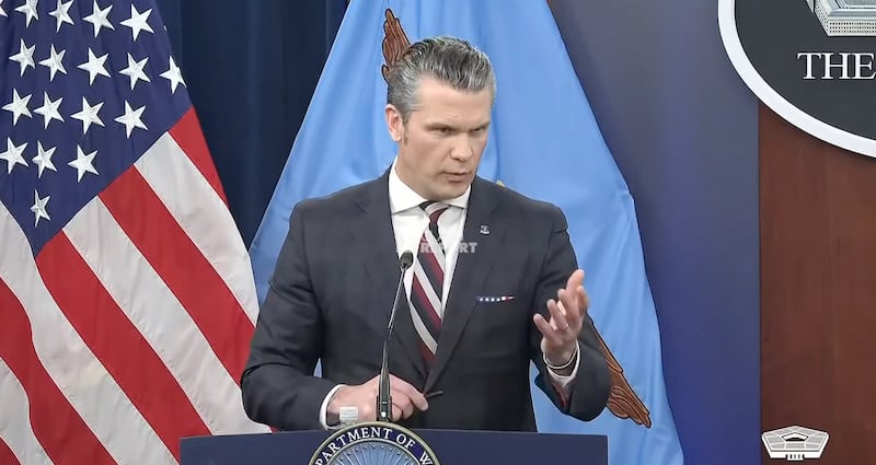 Hegseth responds to the question as to whether the interception of an Iranian rocket by Turkey might 
trigger Article 5.