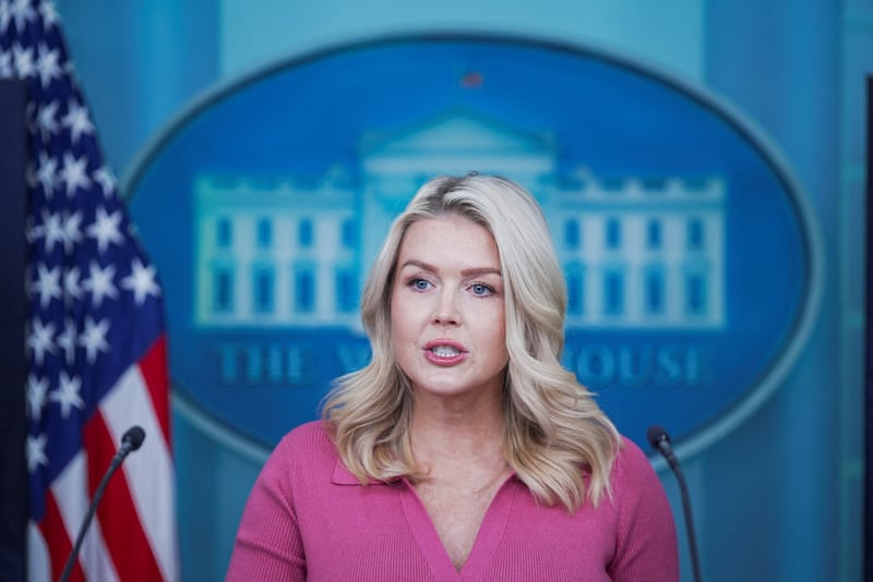 White House Press Secretary Karoline Leavitt speaks during a press briefing at the White House in Washington, D.C., U.S., February 5, 2026.