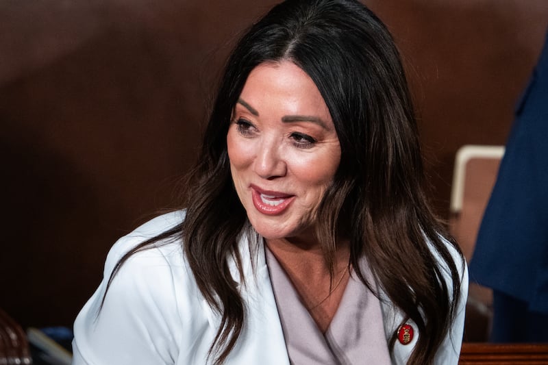Labor Secretary Lori Chavez-DeRemer arrives for President Donald Trump's State of the Union address in the House Chamber of the U.S. Capitol on Tuesday, February 24, 2026.