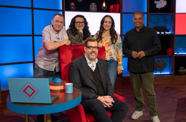 TX DATE:03-11-2025,TX WEEK:44,EMBARGOED UNTIL: 00:00:00,PEOPLE:Adam Woodyatt, Ashley Storrie, Richard Osman, Megan McCubbin, Krishnan Guru-Murthy ,DESCRIPTION:,COPYRIGHT:Remarkable Entertainment ,CREDIT LINE:BBC/Remarkable Television/Graeme Hunter