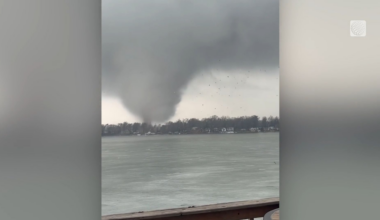 Large and Violent Tornado devastates Union City, Michigan