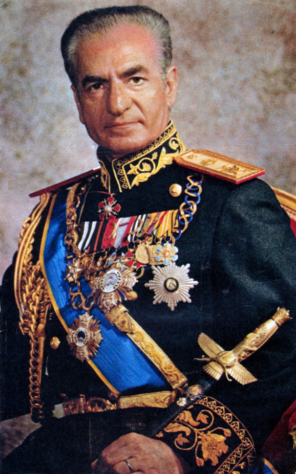 Mohammad Reza Pahlavi, the former shah of Iran, in an official portrait.