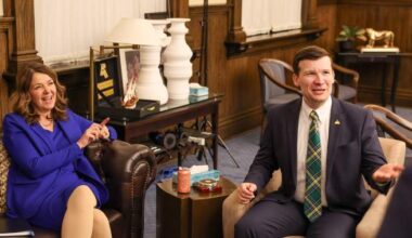 Alberta’s ‘infamous’ golden cat statue sparks legislature hissing match