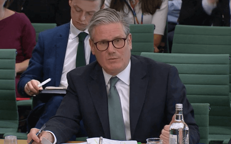 Sir Keir Starmer speaking in a Commons committee room